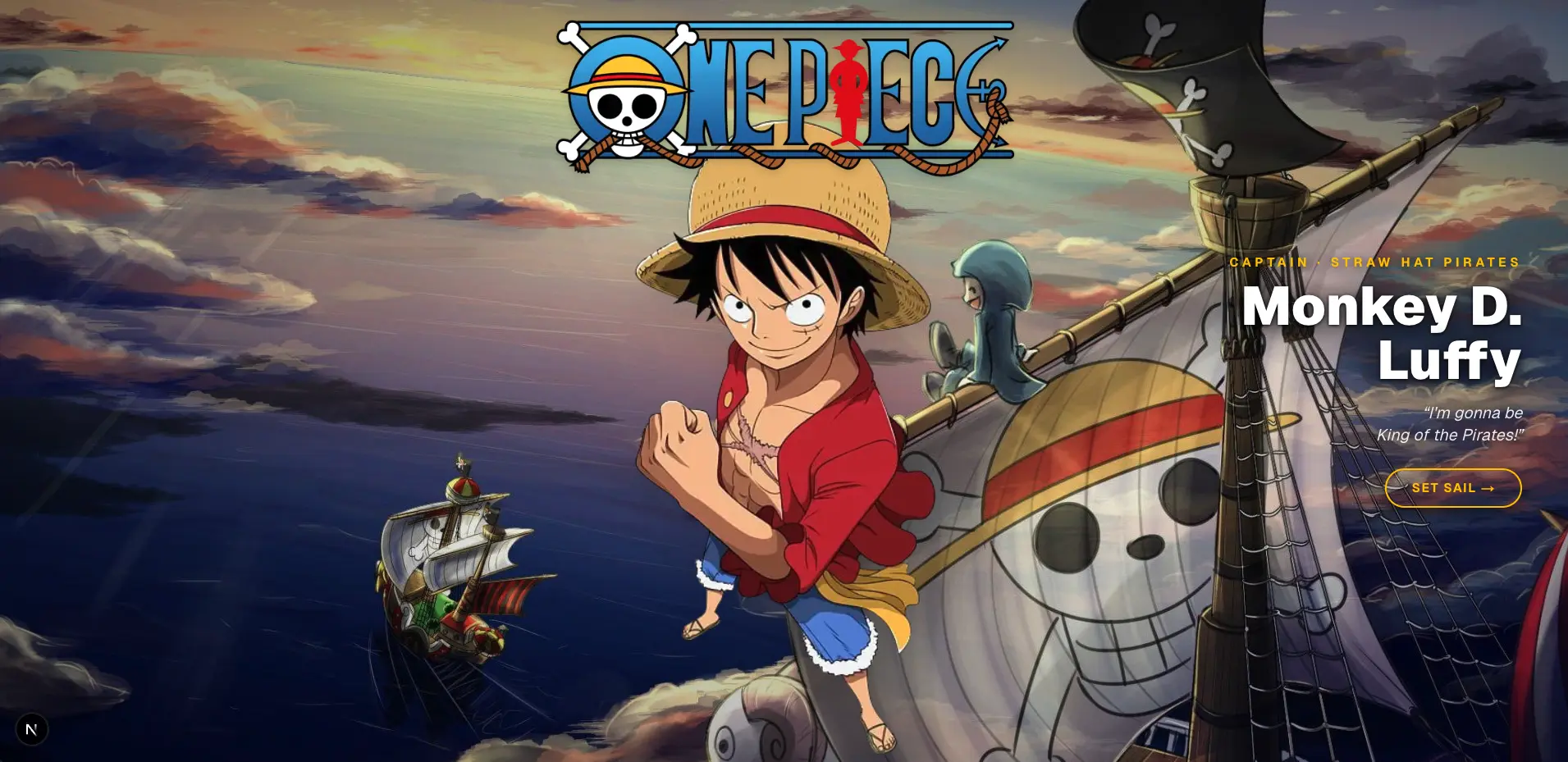 One Piece 3D Landing Page