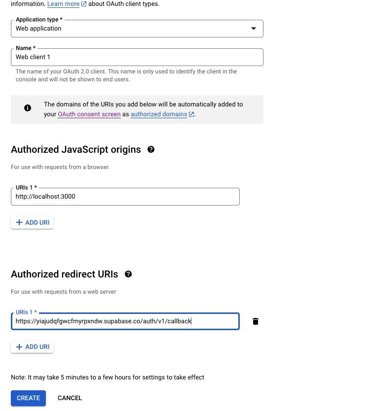 Save OAuth credentials